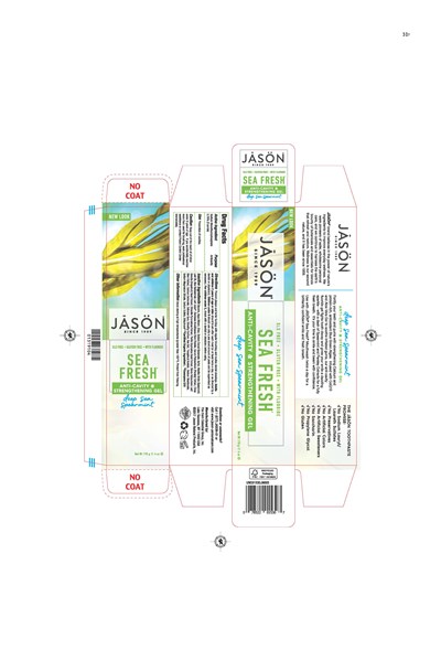Tube Label (Jason Sea Fresh Anticavity Gel Deep Sea Spearmint Tube Label)